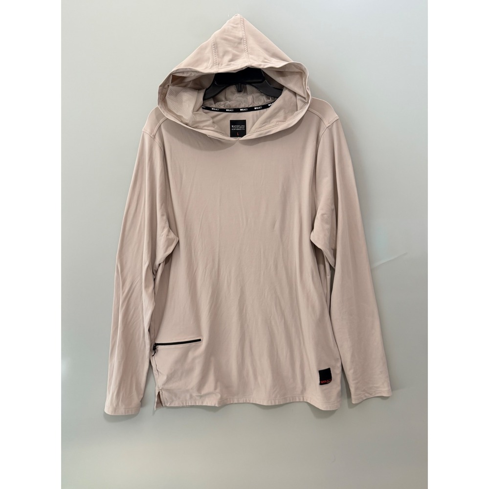 WOLACO Way of Life Athletic Company Mens Training Hoodie Tan Beige Large